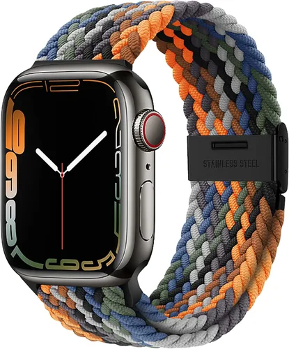 Miniatura 21 de Qimela Correa Compatible con Apple Watch de 1.49/1.57/1.61/1.65/1.73/1.77/1.77/1.93 pulgadas para Mujeres y Hombres, Correa Deportiva Solo Loop