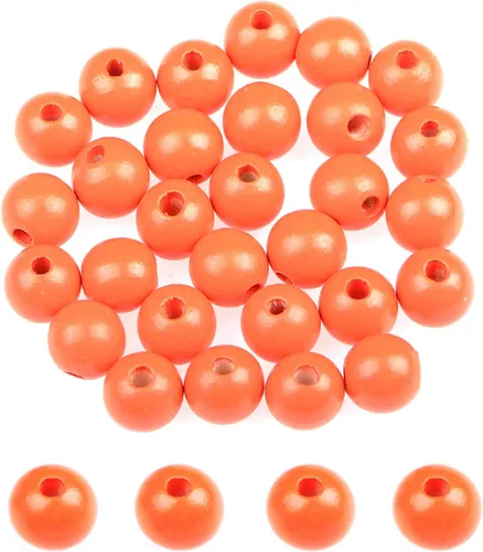 Miniatura 30 de AD Beads Cuentas de madera con espacio libre para manualidades, cuentas de madera con agujero grande surtidas para hacer collares, pulseras