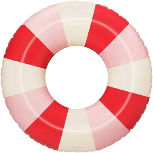 Miniatura 44 de Petites Pommes Flotador de piscina a rayas para niños y niños pequeños, tubo interior duradero, diseño de rayas clásico impreso a mano, dona
