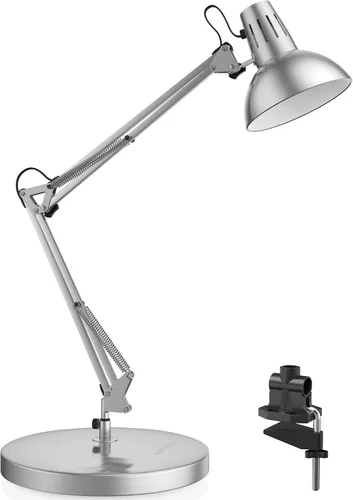 Miniatura 9 de LEPOWER Lámpara de escritorio de metal, ajustable de cuello de ganso lámpara de mesa de arquitecto con interruptor de encendido/apagado, lámpara