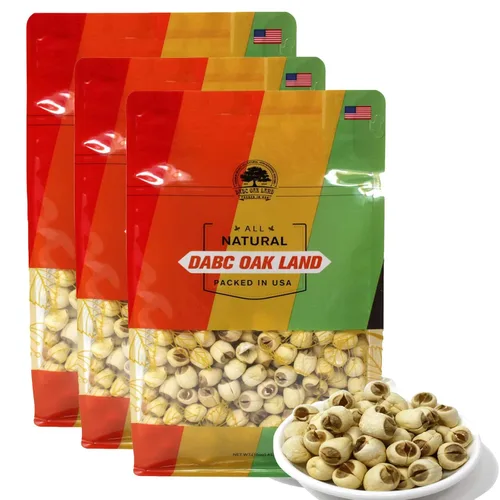 DABC OAK LAND Semillas de loto secas naturales de 3 libras, semillas de loto blanco secas Lian ZI, ricas en metionina para la salud, para cocinar té