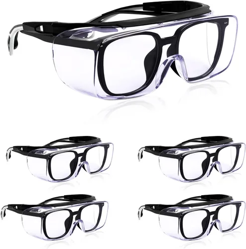 Miniatura 9 de MORK&SUKY Gafas de seguridad que se ajustan a los anteojos recetados, certificado ANSI Z87, protección ocular antivaho para hombres y mujeres.
