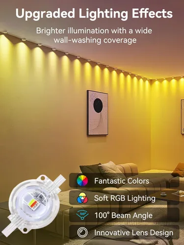 Miniatura 6 de Luces permanentes para exteriores, 250 pies RGB IP67 iluminación de aleros impermeables, luces LED inteligentes para exteriores