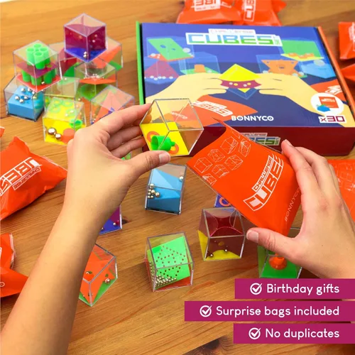 Miniatura 3 de BONNYCO Cubos de Rompecabezas Mentales para Niños, Paquete de 30. Rellenos para Bolsas de Golosinas de Piñata para Niños de 3-5 y 4-8 años, Regalos