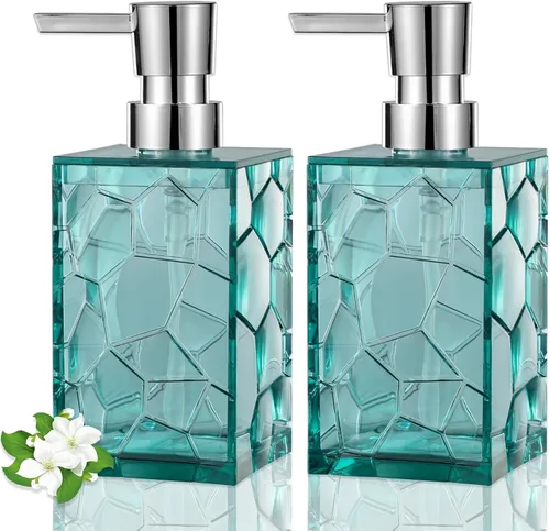 Miniatura 13 de Dispensador de jabón de manos, botellas de bomba de líquido de plástico acrílico transparente recargables dispensador de loción para decoración