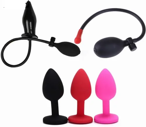 Miniatura 3 de Enchufe anal inflable de silicona suave, dilatador anal consolador grande, extensor de ano, masajeador, juguete sexual para hombres y mujeres, bomba