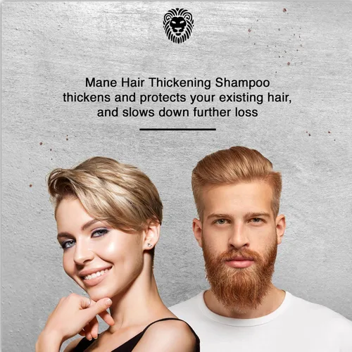 Miniatura 5 de Mane Champú de biotina espesante para el crecimiento del cabello, hombres y mujeres, apoya el cabello fino y adelgazante, reduce la pérdida