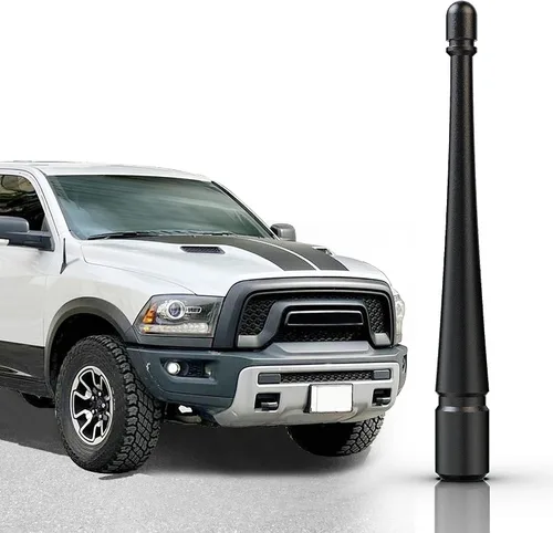 Miniatura 15 de Antena corta de aluminio para accesorios GMC Sierra 1500 2007-2026 - Reemplazo de antena de camión a prueba de lavado de autos - 4 pulgadas