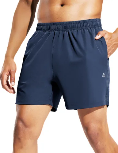Haimont Pantalones cortos deportivos para hombre de 5 pulgadas para gimnasio, deportes, entrenamiento activo con bolsillos, secado rápido,
