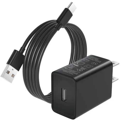 Adaptador de corriente de cable USB C para tabletas Kindle Fire (totalmente nuevo HD 10 9ª 10ª 11ª generación, HD8,8 Plus versión 2020 2022, edición