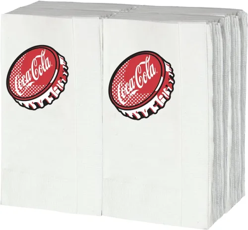 Tablecraft Servilletas gráficas CC402 (paquete de 100), servilletas de fiesta, servilletas de papel blanco de 13 x 13 pulgadas, plegadas de 6.625 x