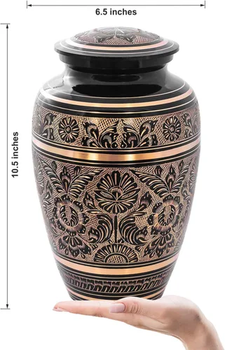 Miniatura 5 de Urna de cremación para cenizas humanas con bolsa de satén, para adultos de hasta 200 libras Urnas funerarias grandes hechas a mano por Divit Shilp