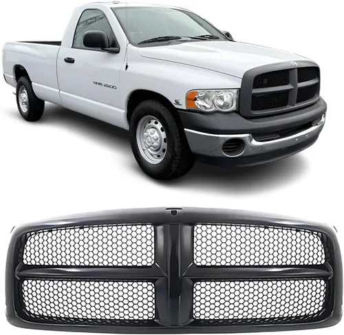FITRITE AUTO PARTS CH1200245 - Rejilla para Dodge RAM 1500 y 99-02 RAM 2500/RAM 3500 1999-2001, pintura de construcción a juego, color negro
