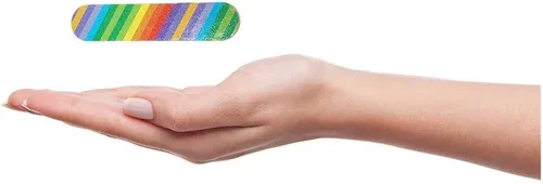 Miniatura 3 de (1 docena) Coloridas limas de uñas femeninas mini Emery Board