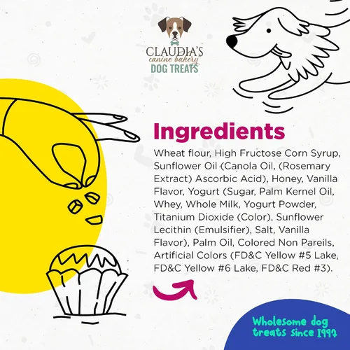 Miniatura 4 de Claudia's Canine Bakery Pink Passion Surtido de galletas gourmet para perros, 7 onzas