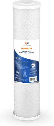 Miniatura 11 de Aquaboon Cartucho de repuesto de filtro de agua para toda la casa, 5 micrones, 20 x 4,5, reducción de cloro para sistema de filtración de agua de 1