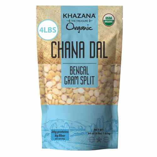 Miniatura 9 de Khazana Orgánico Chana Dal 7lb - Bengala Gram Split - Sin OMG, sin gluten y Kosher - Lentejas auténticas de la India