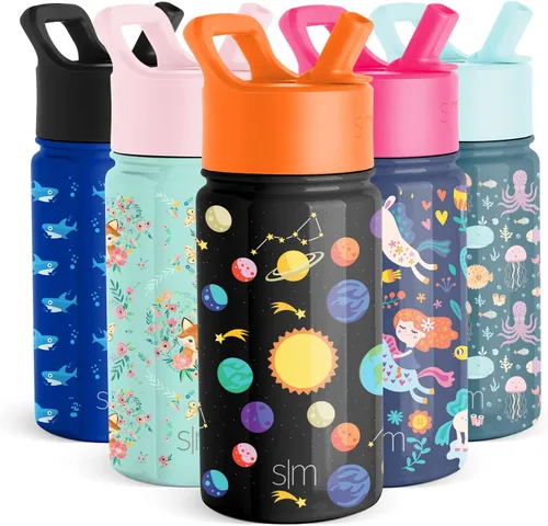 Miniatura 5 de Simple Modern botella de agua reutilizable con tapa para beber y con pajilla, termo de acero inoxidable con aislamiento al vacío, para gimnasio
