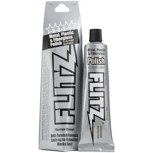 Miniatura 10 de Flitz Pasta de esmalte de metal, lata de 2 libras de pulido hecho en Estados Unidos para cromo sólido, acero inoxidable, aluminio, no abrasivo