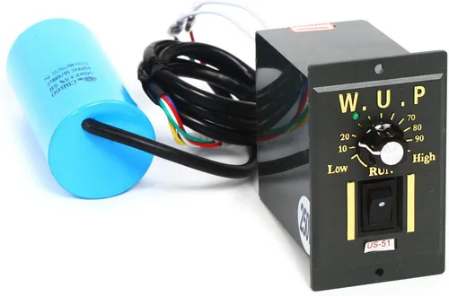 Miniatura 4 de Motor de engranaje de 110 V CA Motor reversible + controlador de velocidad variable Motor de velocidad ajustable monofásico 1:10, motor de reducción