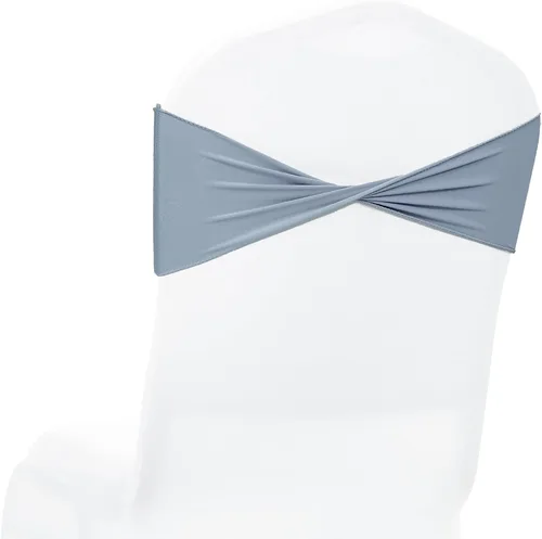 Miniatura 36 de MDS® Paquete de 10 bandas elásticas de elastano para silla sin hebilla deslizante, lazo elástico reutilizable para silla para boda, recepción