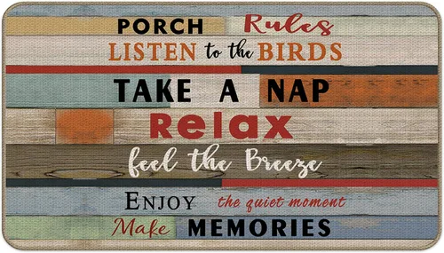 Home Sweet Home Decor Felpudo antideslizante de 17 x 30 pulgadas, divertido tapete para entrada interior, tapete para porche, alfombras de cocina de