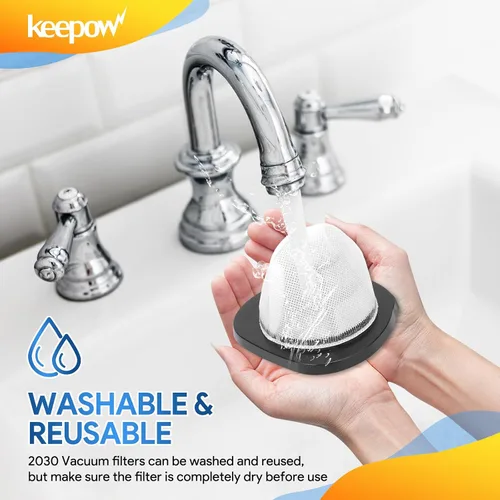 Miniatura 5 de KEEPOW Filtros de vacío 2030 aptos para aspiradora Bissell Featherweight 2030, 2030L, 20303, 20306, 20307, 20309, 2030H, 2030V, 2030X, 2030Z (3+6)