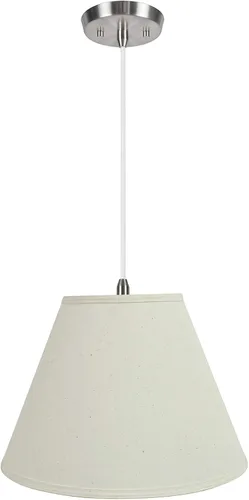 Miniatura 6 de Aspen Creative, 72152-11 - Lámpara colgante de techo colgante con pantalla de tela imperio de tapa dura de transición, 15 pulgadas de ancho