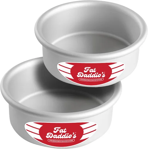 Miniatura 31 de Fat Daddio's PRD-1BOX Moldes Redondos para Pastel Mini Tier de Aluminio Anodizado para Una Caja de Mezcla, Juego de 3, Plateado