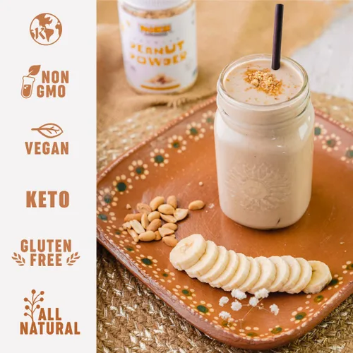 Miniatura 4 de Pasokin Polvo de proteína de maní 100% natural, mantequilla de maní en polvo sin gluten, de maní alto oleico prensado en frío, a granel, sin azúcar