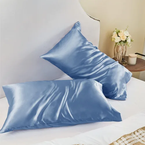 Miniatura 8 de BEDELITE Funda de almohada de satén para cabello y piel, súper suave y refrescante similar a las fundas de almohada de seda, paquete de 2 con cierre