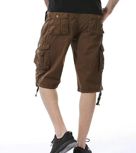 Miniatura 4 de DONGD - Pantalones cortos de camuflaje para hombre, de algodón, de ajuste relajado