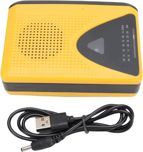 Miniatura 7 de LICAEVEY Reproductor de casete portátil con radio AM FM, reproductor de cinta retro integrado altavoz y micrófono, conector de auriculares