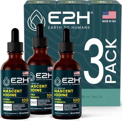 Miniatura 8 de E2H - Yodo líquido vegano - Soporte tiroideo y función cognitiva - Aumenta tu metabolismo y niveles de energía - Vegano - Sin OMG (2 botellas)
