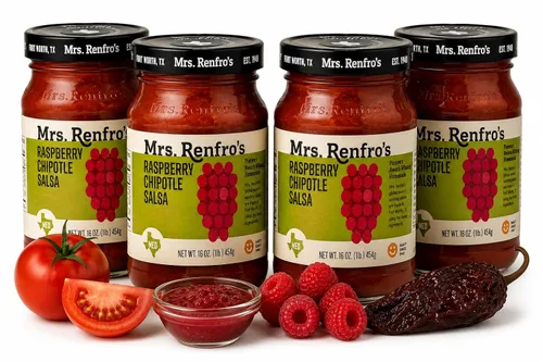 Mrs. Renfro's Salsa de chipotle de frambuesa, 16 oz (paquete de 4)