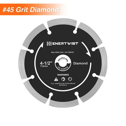 Miniatura 4 de ENERTWIST Juego de hojas de sierra circular compactas de 4-1/2 pulgadas, paquete de 4 piezas TCT/HSS/Diamond Hojas de sierra surtidas para corte
