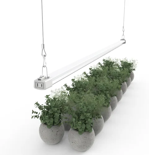 Luz LED de crecimiento de 4 pies, espectro completo, compacta, luminaria enlazable para invernadero de interior, plántulas de plantas todo el año,