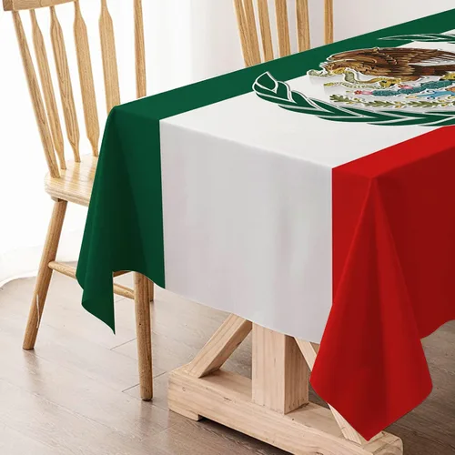Miniatura 3 de Hafangry Mantel Viva México, Día de la Independencia, 16 de septiembre, decoración de fiestas, hogar, cocina, comedor, mesa