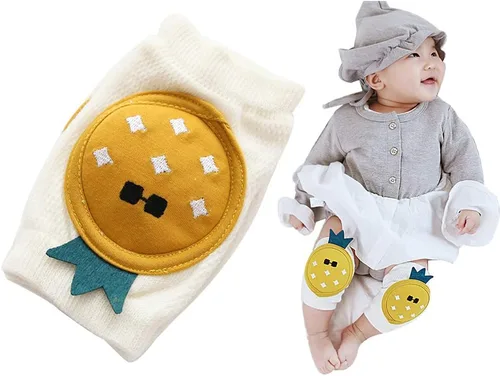 Protectores de rodilla para gatear, unisex para bebés, antideslizantes, rodilleras para niños pequeños, cubierta protectora de seguridad Amarillo