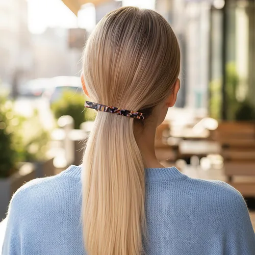 Miniatura 2 de HYFEEL Pasadores franceses largos para mujer, cabello fino y grueso, pinzas grandes de 4 pulgadas para cola de caballo, accesorios elegantes