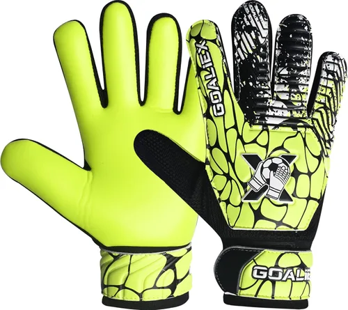 Miniatura 14 de Guantes de portero de fútbol, guantes de portero de fútbol para niños, niños y jóvenes, niños con doble muñeca de 4 mm y palma de súper agarre