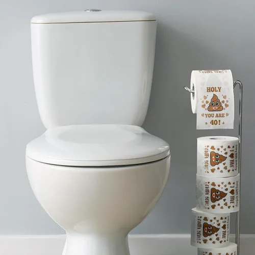 Miniatura 3 de Regalos de 40 cumpleaños para mujeres, hombres, ella, él - Feliz papel higiénico de broma - Decoraciones de 40 cumpleaños, suministros de fiesta
