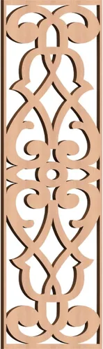 Miniatura 170 de 9 3/8"W x 24 3/8"H x 1/4"T Bellaire Decorativos Paneles de pared de madera calado, abedul