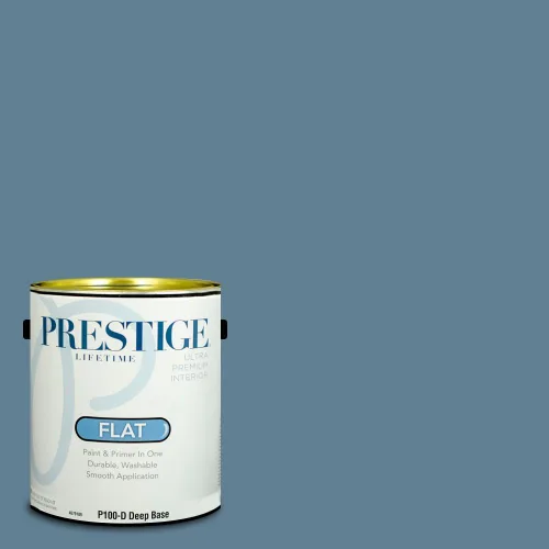 Miniatura 1262 de Pintura Exterior + imprimación PRESTIGE, todo-en-uno, 1 galón, acabado mate, color comparable al Valspar* Royal Gray* VS151-Gris real