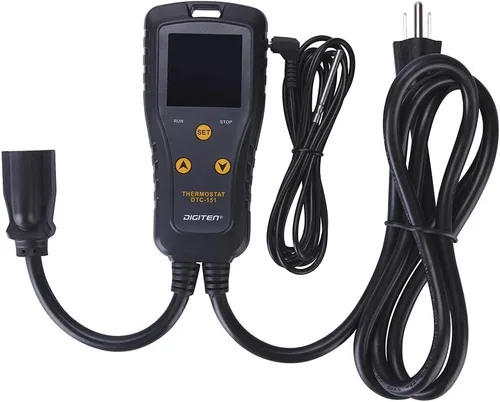 Miniatura 3 de DIGITEN DTC151 Termostato enchufable de controlador de temperatura 110V 15A, controlador digital de temperatura de salida para esterilla térmica
