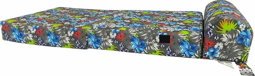 Miniatura 2 de D&D Futon Furniture Cama plegable de espuma, sofá cama portátil de estudio, para invitados, 6 x 32 x 70 pulgadas, flores tropicales hawaianas