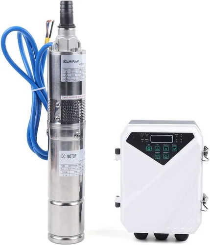 Miniatura 9 de SHZICMY Bomba sumergible de pozo profundo, bomba de agua de acero inoxidable DC 12V 180W, flujo de 396.26 galones/h, elevación de 65.6 pies