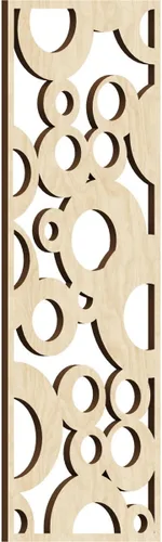 Miniatura 146 de Farwell Paneles de pared decorativos de madera con calado, 13 3/8 pulgadas de ancho x 34 3/8 pulgadas de alto x 1/4 de alto, roble rojo rojo
