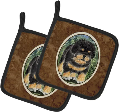 Miniatura 61 de Caroline's Treasures SS8617PTHD - Juego de soportes para ollas de cocina resistentes al calor, almohadillas calientes para horno para cocinar, Husky