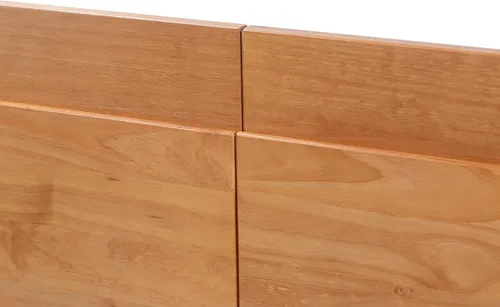 Miniatura 11 de Memomad Bali Slim Set: Plataforma de almacenamiento con cajones + Cabecero de panel plano (Tamaño completo, madera marrón roble)